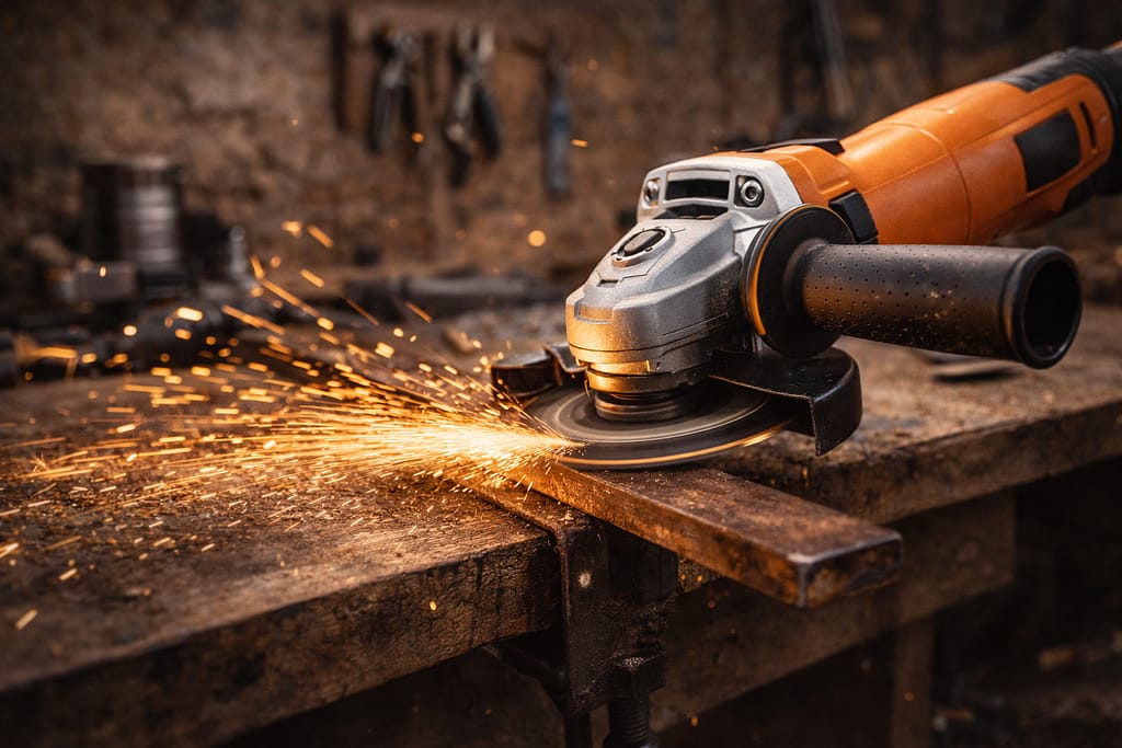 outils de bricolage pour débutant, la meuleuse