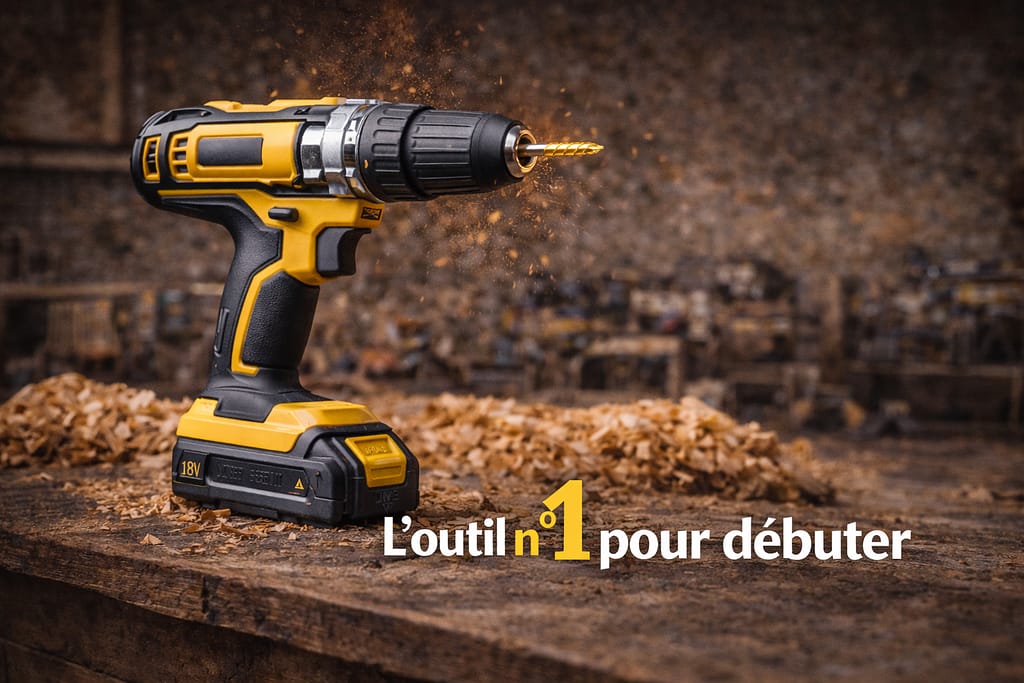 outils de bricolage pour débutant, la perceuse
