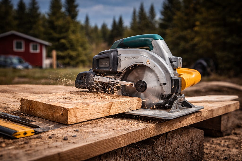 outils de bricolage pour débutant, la scie circulaire